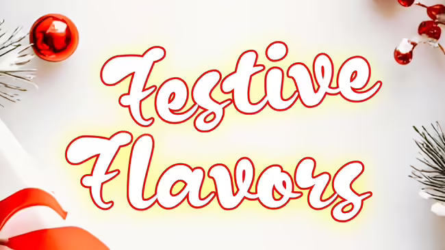 Festive Flavors with Christmas decorations