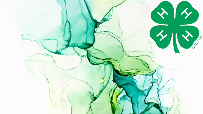 Alcohol ink with 4-H clover