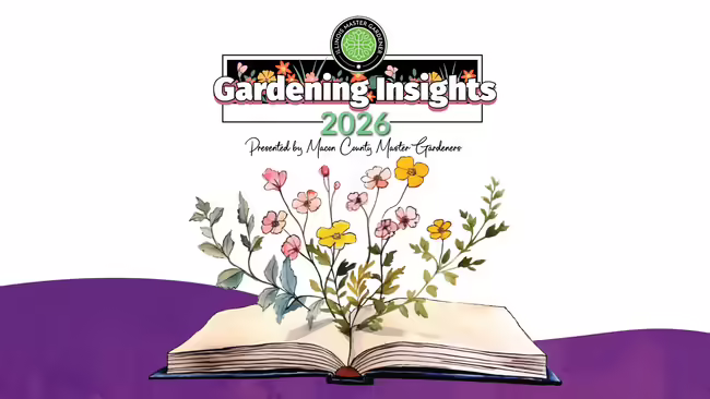 Open book with colorful flowers sprouting from the middle.