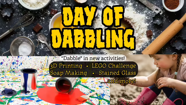 graphic with Day of Dabbling text