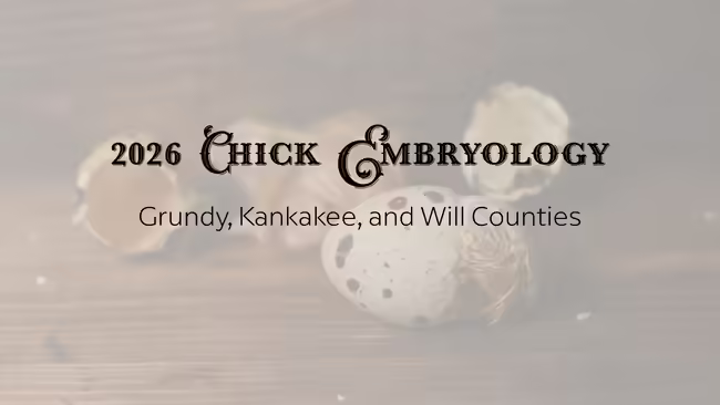 2026 Chick Embryology Grundy, Kankakee, and Will Counties