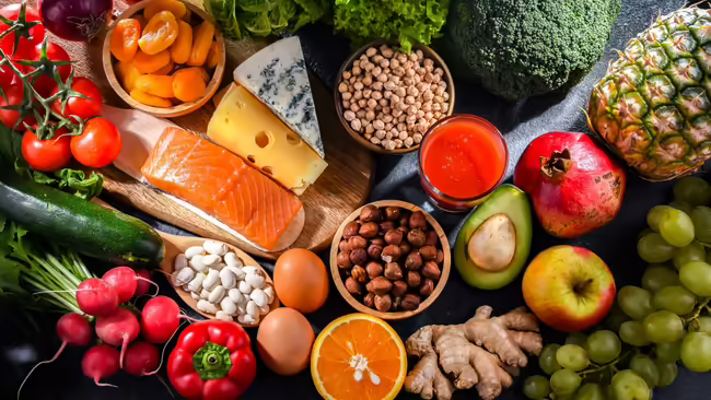 Variety of Mediterranean food