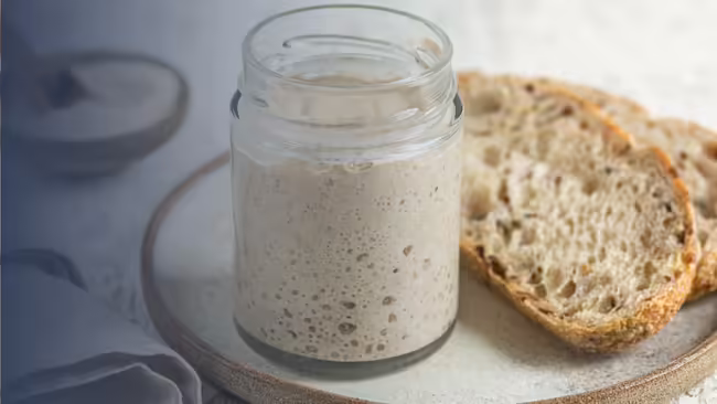 sourdough starter and bread