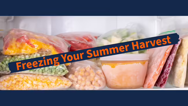 Frozen Vegetables and Fruits in Freezer