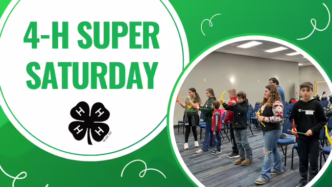 Green background; 2 circles, kids in one circle shooting arrows