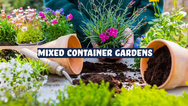 Flowerpots with flowers