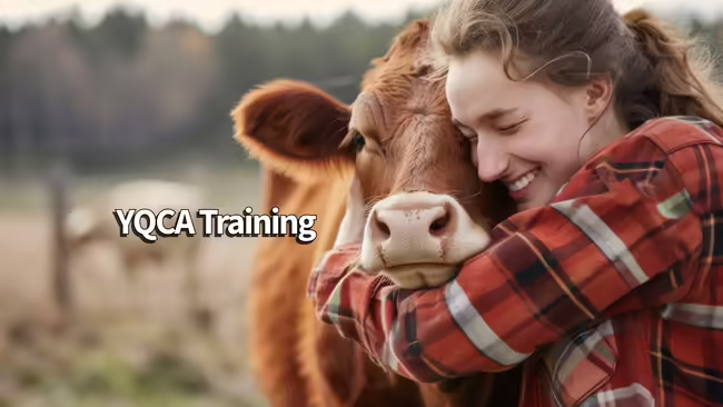 girl giving a cow a hug