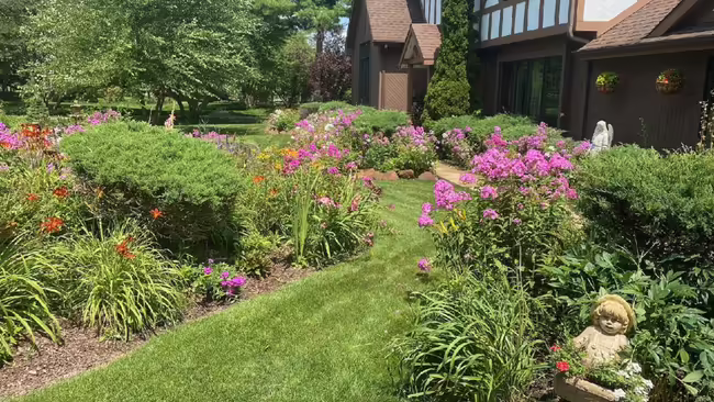 A garden at  McHenry County College 