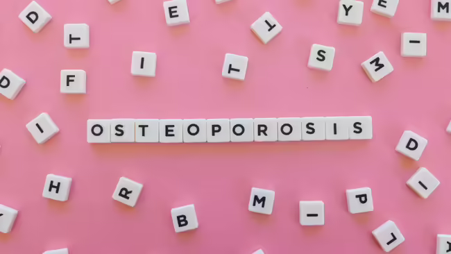 beads spelling out osteoporosis