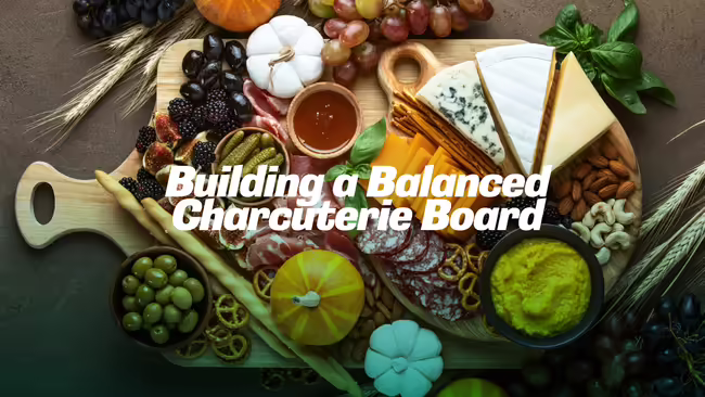 charcuterie board with healthy items