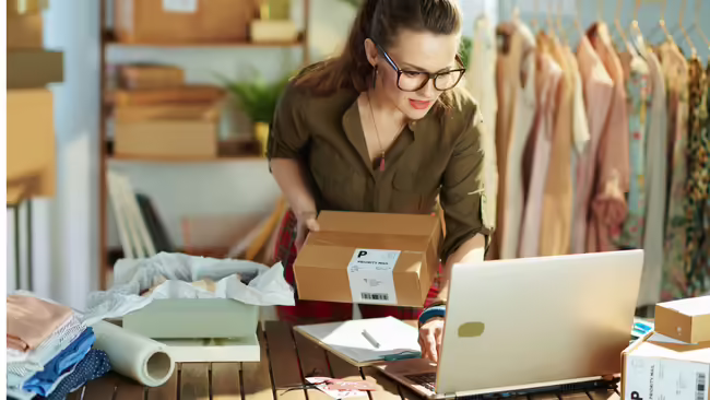 lady working on a computer