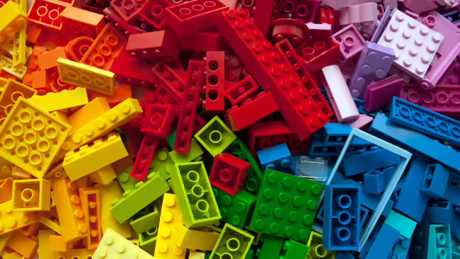 pile of multicolor building bricks