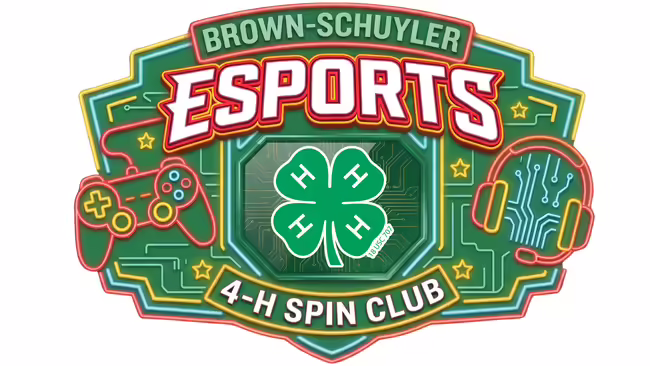 Club logo which includes graphics of controllers, headsets, and club name.