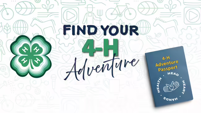 4-H clover and adventure passport