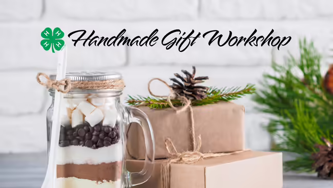 jar with ingredients and a present