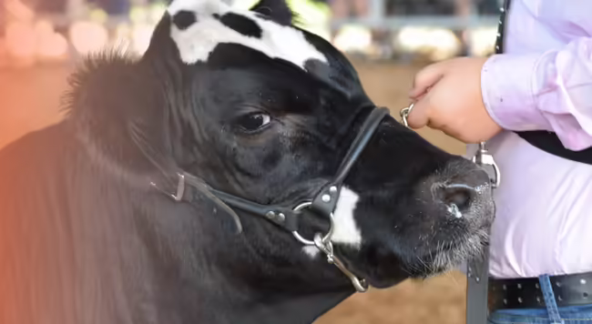 cow in a show ring