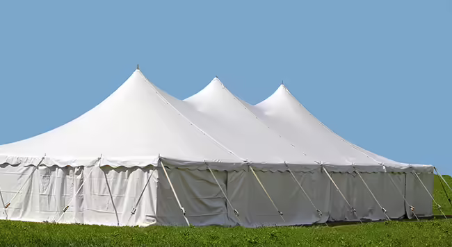 white tent in field