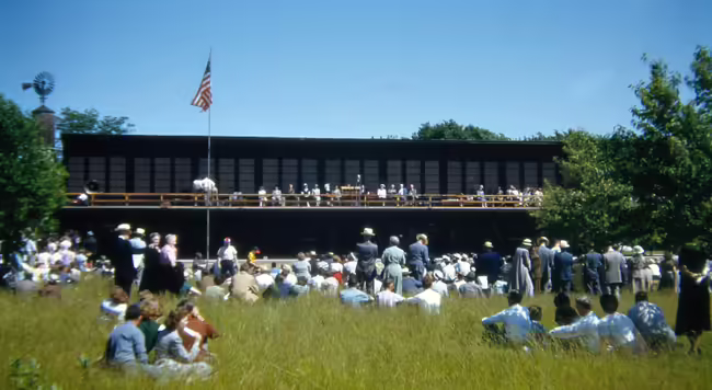 Old photograph of Illinois 4-H memorial camp