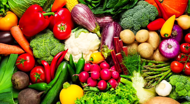 Array of vegetables