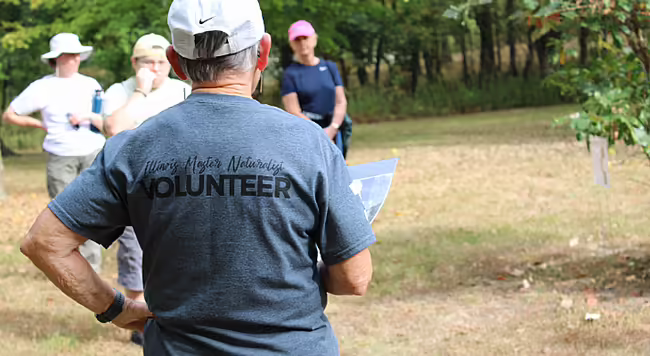 Person wearing a Master Naturalist Volunteer shirt