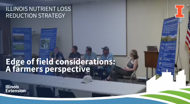 Farmers talking during a panel discussion in Knox County.