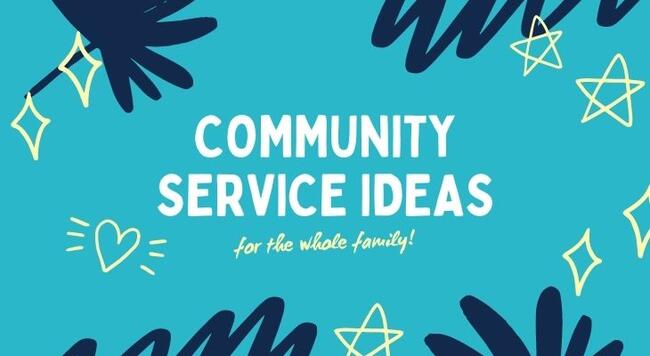 Community Service Ideas text info graphic