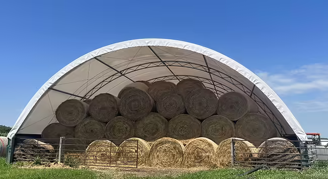 Hay in a barn