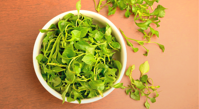 Image of a bowl of watercress 