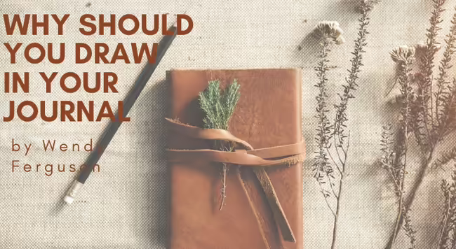 leather journal and a pencil