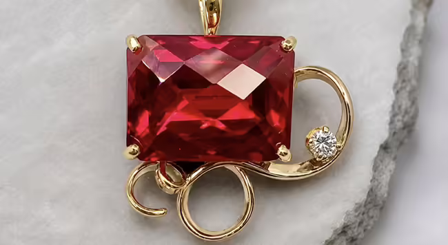 red topaz pendant