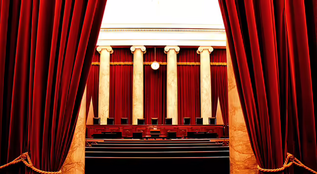 The chamber of the U.S. Supreme Court. 