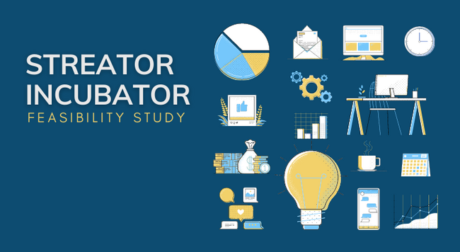 Streator Incubator Blog with business icons