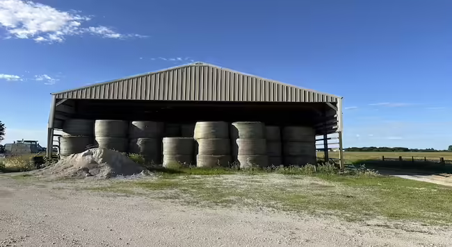 Hay in a barn