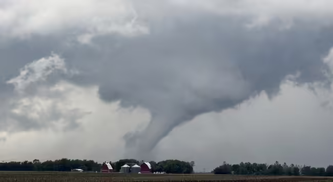 tornado in the sky