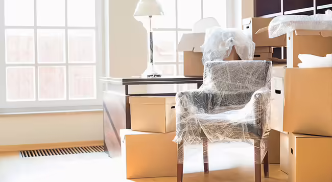 Moving boxes in an apartment
