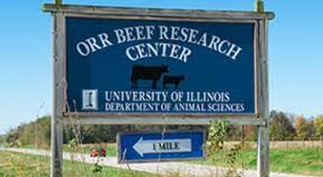 Orr Beef Research Center Sign