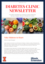 Preview of the diabetes clinic newsletter first page