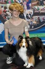 Nicole Barker with her dog