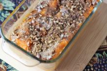 Sweet potato casserole with topping