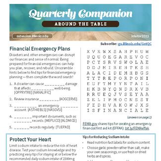 Quarterly Companion newsletter's front page