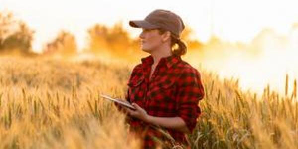 Farmer in field