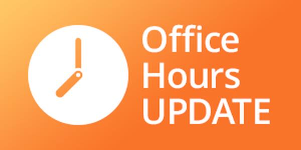 Office Hours Update