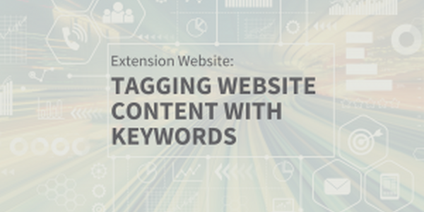 Tag website content with keywords