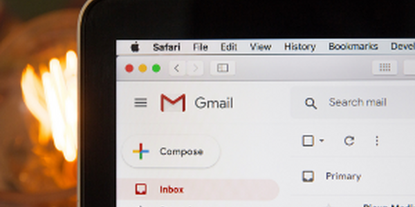Gmail pulled up on a laptop