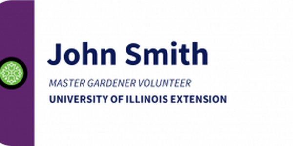 Illinois Extension Master Gardener Name Tag