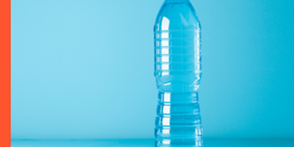 a plastic water bottle