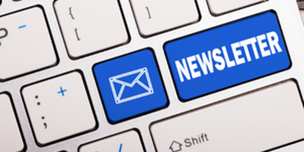Keyboard with a Newsletter button