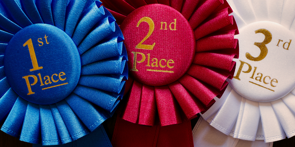 Pictures of Awards Ribbons with 1st, 2nd and 3rd place written on them