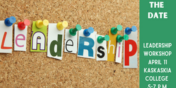 bulletin board with leadership pinned on it