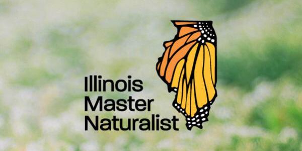 Illinois Master Naturalist with faded green background